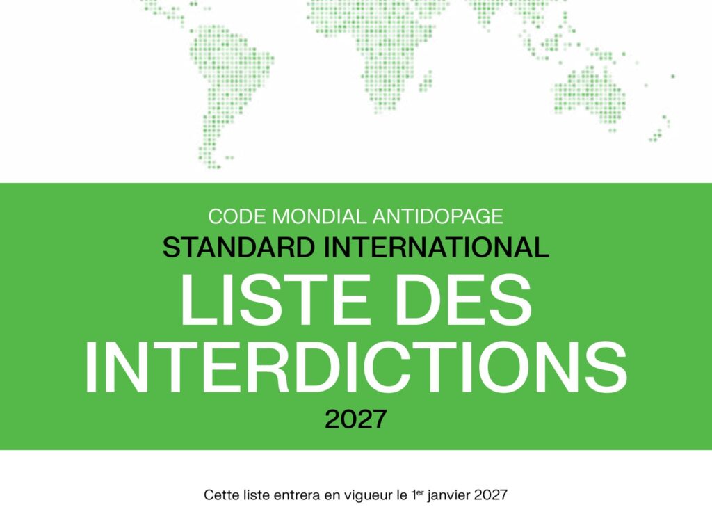 Couverture de la Liste des interdictions 2027 de l’AMA